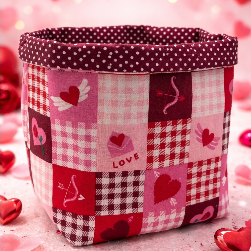 Handmade Hearts Valentine’s Day Decor Valentines Basket Storage and Organizer